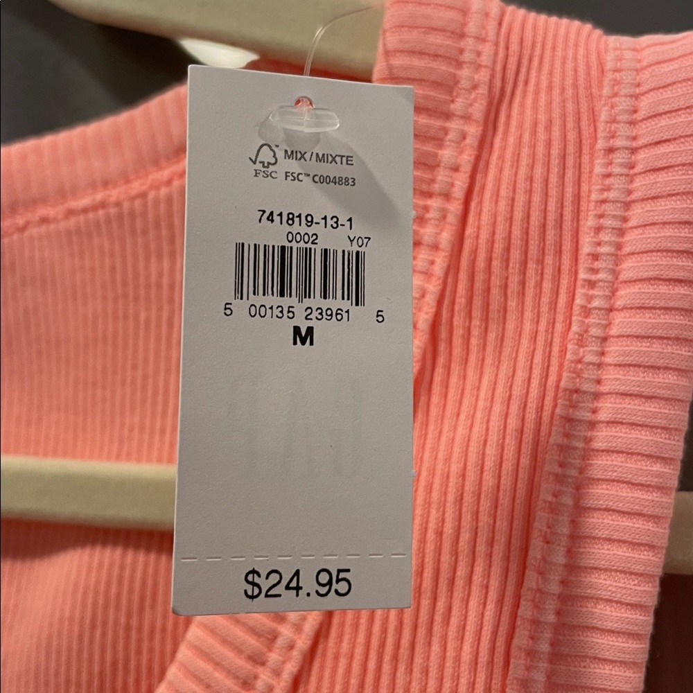 GAP Women's Coral Ribbed Tank Top - Picture 2 of 4